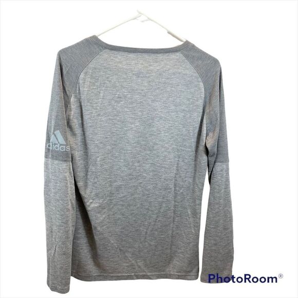 Ladies adidas Climalite Long‎ Sleeved Two Tone Grey Sweatshirt Size Medium - Picture 11 of 11